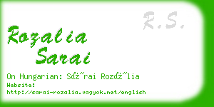 rozalia sarai business card